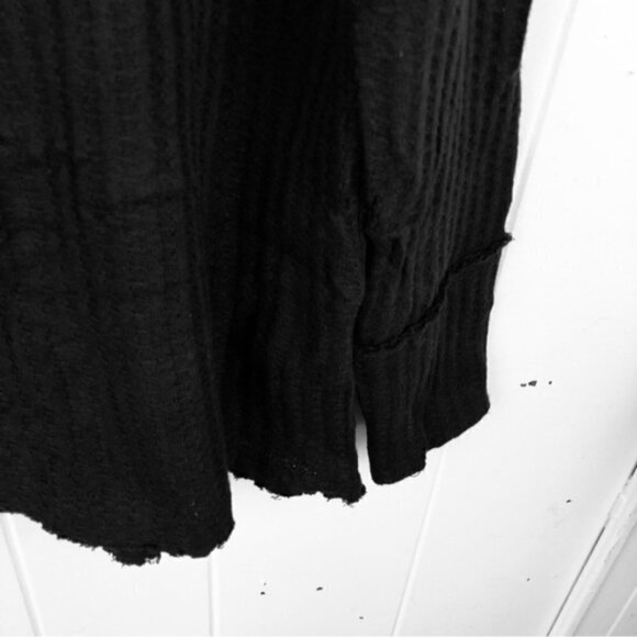 Free People Womens Juicy Waffle Knit Top Surplice Back Cowl Neck Small - Picture 6 of 12